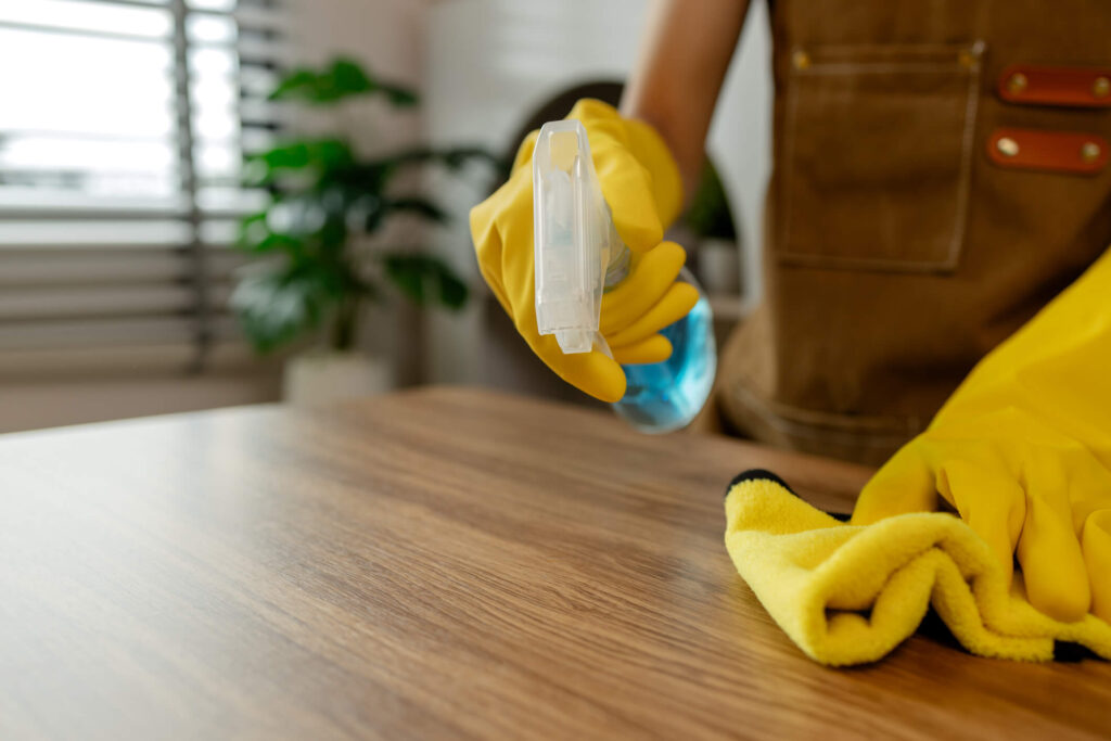 Ultra-Guard Fabric Protection is applied to furniture in San Juan Capistrano, California to protect it from stains and spills.