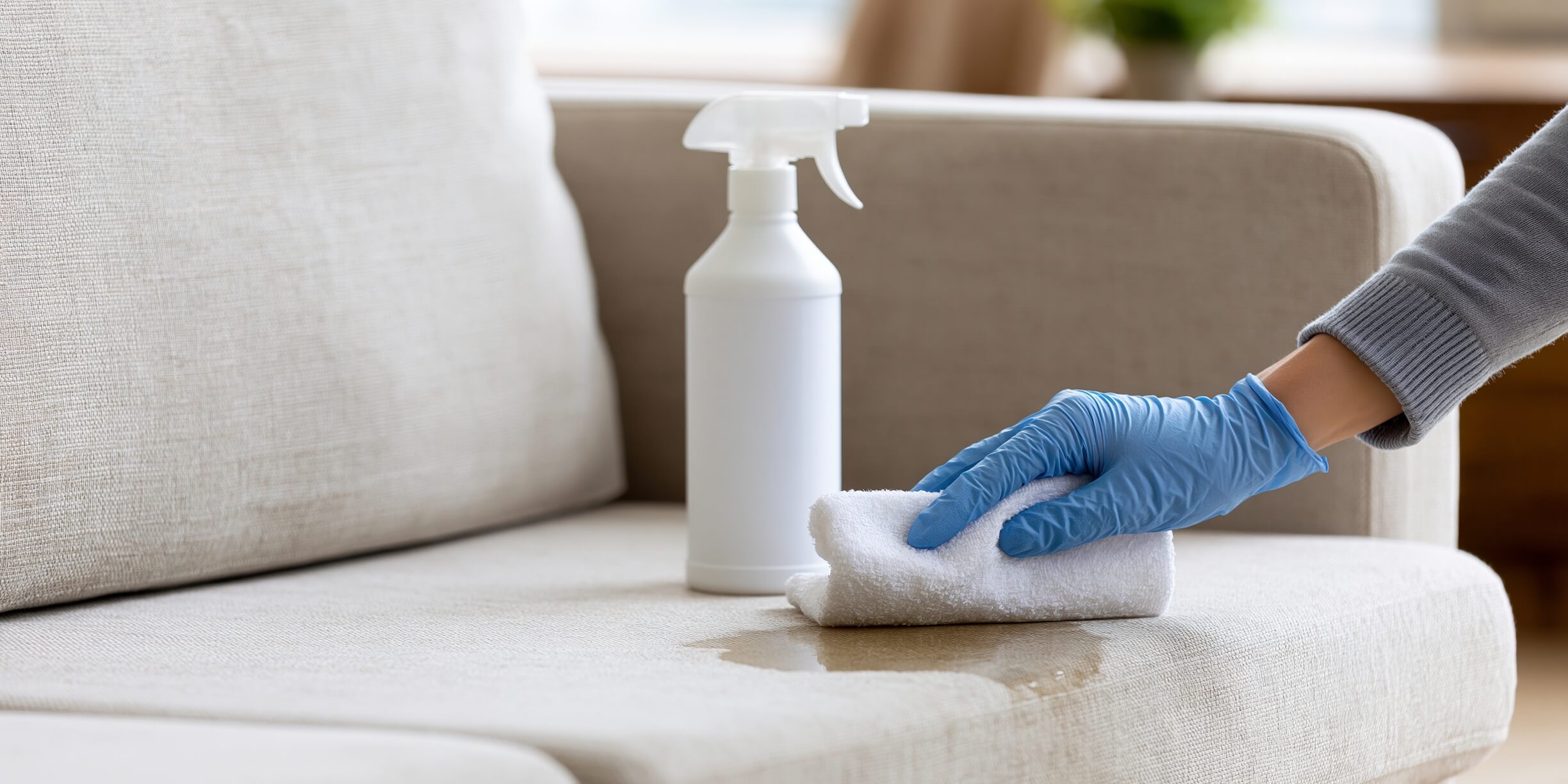 How to Prevent Stains on a White Sofa